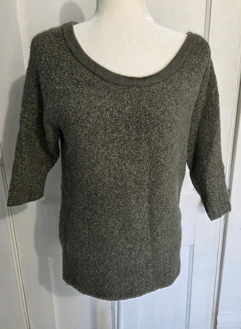 MODA Olive Green Wool Blend Sweater Women's Size XL